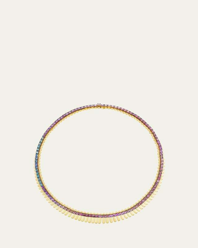18K Yellow Gold Painted Desert Necklace